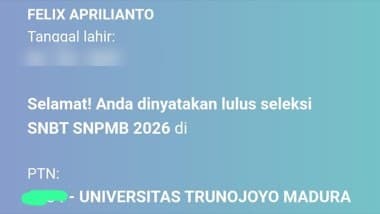 Bukti kelulusan SNBT Zypiaer