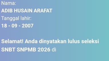 Bukti kelulusan SNBT Zypiaer