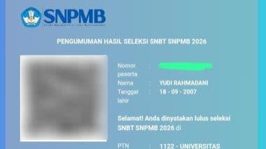 Bukti kelulusan SNBT Zypiaer