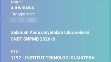 Bukti kelulusan SNBT Zypiaer