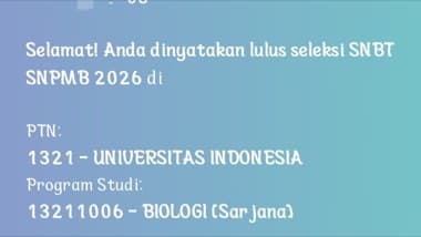 Bukti kelulusan SNBT Zypiaer