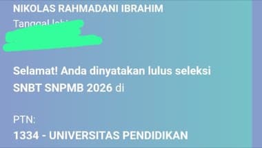 Bukti kelulusan SNBT Zypiaer