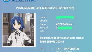 Bukti kelulusan SNBT Zypiaer