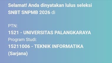 Bukti kelulusan SNBT Zypiaer