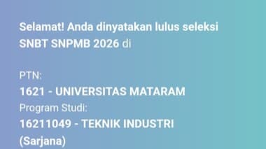 Bukti kelulusan SNBT Zypiaer